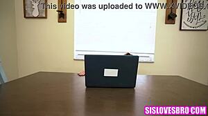 STEP SIS BLOWS ME UNDER TABLE WHILE I PHONE CALL MY GF