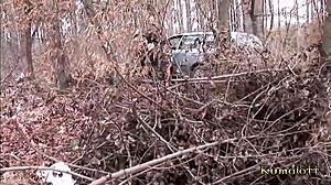 Blonde Teen Captured For Outdoor Anal Group Fuck