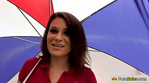 Pretty Tennis Teacher Earns Cash