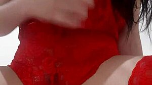 Sramidia in lingerie TEASES her wet pussy, fingers deep inside, moaning loudly in ecstasy.