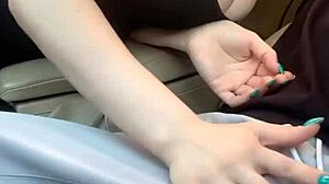 Ritafox Gives Great Blowjob To Friend While Driving