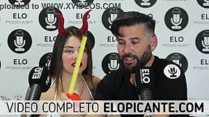 I pass ice over Sara Blonde's tits in podcast.