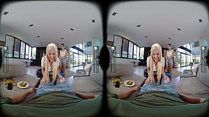 VR bangers Mary Popiense in POV romantic sex outdoors!