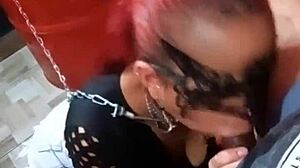 Slut masturbates and vomits 😋