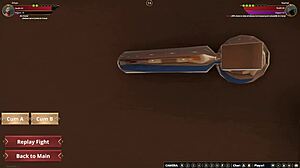 Ethan battles Rachel in intense naked 3D fighting.