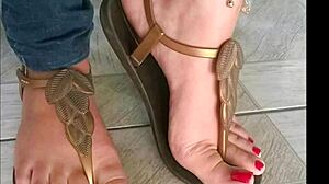 Check out these sexy feet giving an amazing footjob!