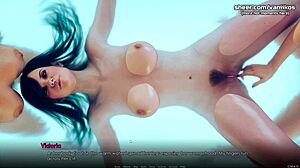 Redhead with Huge Boobs Devours Petite 18+ Pussy in 3D City Game. Broken Dreamers Lesbian Action Unfolds.