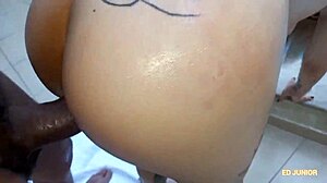 Ed junior intensely bursts the ass of a young blonde naughty tattooed girl without condom in red sheer