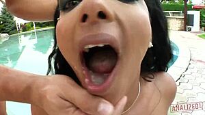 exotic brunette loona luxx spreads ass for hardcore anal pounding