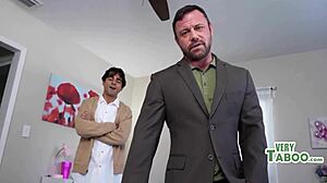 cam girl takes vibrator while deepthroating big cock