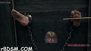 Naughty Blonde Maid Teases and Fucks Her Tight Wet Cunt in Kinky BDSM Play