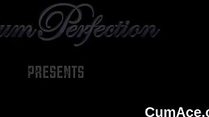 Frisky Sex Kitten Gets Sperm Shot On Face, Gulping All Spunk!