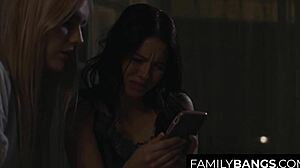 i'm so horny with my petite teen friend at midnight, we kiss and trib our pussies like sluts, kenna and shyla jennings