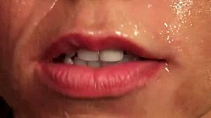 hot stunner gulps jizz from facial blowbang