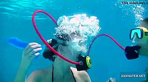 Swimming babes Minnie Manga and Candy fuck underwater 😍