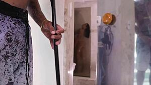 Hot Girl Sucking Cousin After Shower Scene