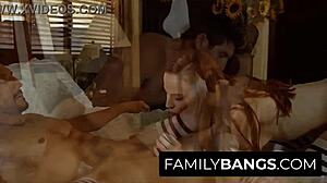 Уау! Татко и заварена дъщеря Jillian Janson с Tommy Gunn стават лоши в спалнята!