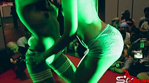 watch this lesbian couple double show