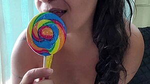 I'll suck your dick like this lollipop