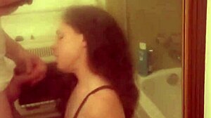 Young teen deepthroats and swallows eagerly