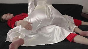 Hey, watch this blonde grinding on brunette’s pussy