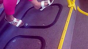 Mature Woman Engages in Candid Foot Play