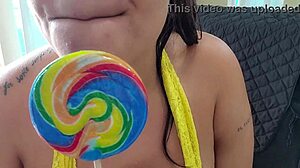 I'll suck your dick like this lollipop