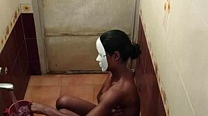 i watch these hot lesbians licking each other in the bathroom