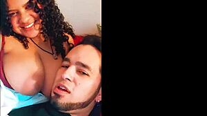 Homemade Threesome Birthday Gift With Big Tits