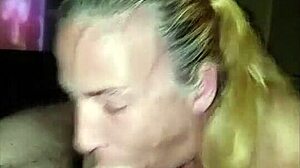 Slut wife knows how to mouth fuck a cock