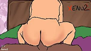 in this anime, the big-ass girl sits hard on the dick