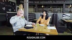 Roughuse -freeuse big tits milf waitress fucked by customer in front of his wife - kenzie anne leda lotharia!