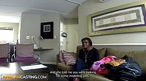 Big White Cock Producer Sucked Off By Ebony Babe In Fake Homemade Audition