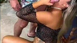 wife seduces grill master for big cock creampie at party