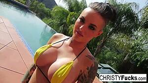 Wow, Hot Christy Mack Masturbating in Shower!