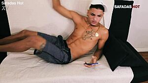 Novinho roughly fucks the hot latina teen slut in ass and mouth