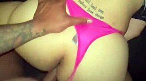 Bubble butt Latina rides big black cock at Kentucky Derby