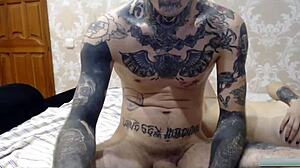 Sexy Tattooed Girls In Amateur Show Give Blowjobs And Receive Cumshots