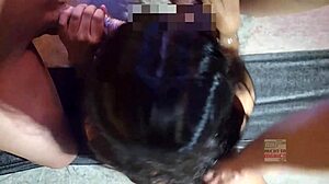 friends taking turns with his wife in oily fun