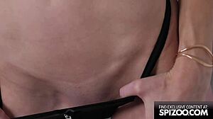 Spinner Blondie Morgan Rain Spreads Wet Tight Pussy For Big Cock