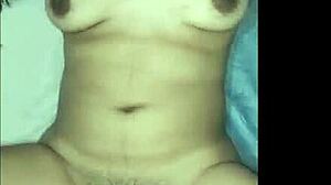 Latina milf enjoys neighbor's big cock in cowgirl riding and missionary sex at home