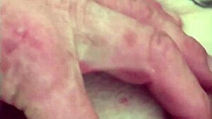 Skinny girl in socks gets fucked with saggy tits