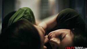 Latina step sisters maya woulfe and gizelle blanco engage in taboo lesbian sex with tribbing and licking