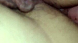 i gave my honey an anal creampie at night, fucking her ass.