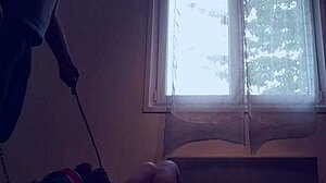 French slave undergoes pony girl training with humiliation and boot licking.