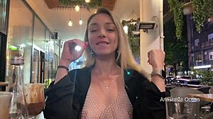 i flashed my boobs on first date at outdoor cafe, topless in public