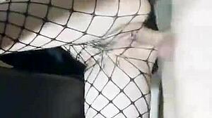 Slender girlfriend fucked hard in tight pussy