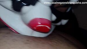 Cheguei com a buceta s� porra e mandei meu corno chupar