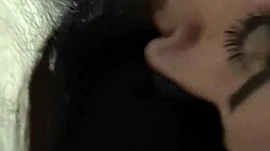 Mature MILF Prostitute Sucks Young Man's Cock with Deep Emotion