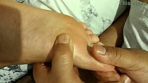 Watch amateur bent over for ass and foot massage on all fours 😏